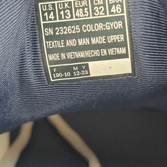 Skechers Shoes Men's 14 Gray Orange Mesh Lace Up Athletic Running Sneakers - Picture 9 of 9